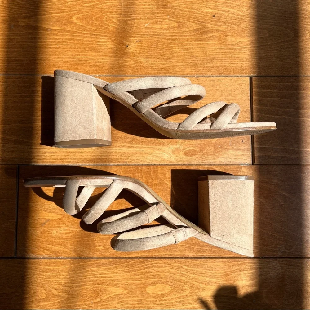 Strappy Suede Sandals - Picture 4 of 6